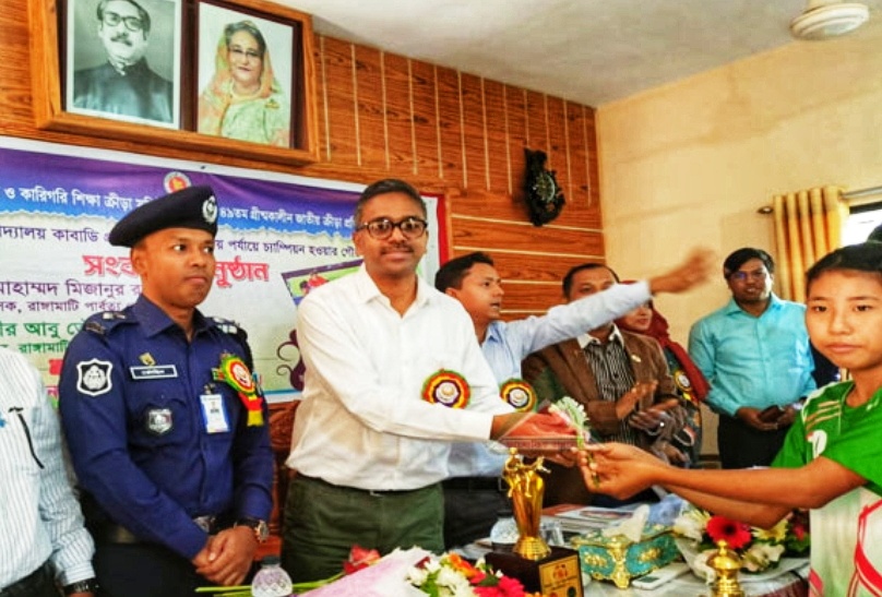 জুরাছড়িতে দেশ সেরা কাবাডি চ্যা‌ম্পিয়নদের  সংবর্ধনা