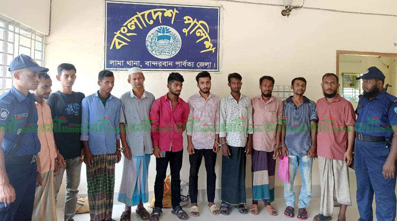 বান্দরবানে পুলিশী অভিযানে গ্রেফতার ১৩