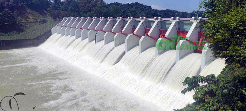 কাপ্তাই হ্রদের পানি বৃদ্ধিতে জলবিদ্যুৎ উৎপাদনে সেকেন্ডে ছাড়া হচ্ছে ৯ হাজার কিউসেক পানি