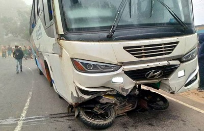 বাসের চাপায় মোটর সাইকেল চালক নিহত