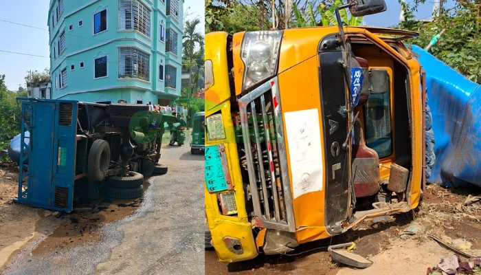 রাঙ্গামাটিতে সড়ক সংস্কার কাজের ট্রাক উল্টে নারীর মৃত্যু
