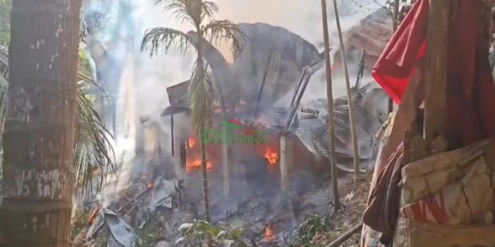 রাঙ্গামাটি শহরের ট্রাইব্যাল আদমে বসতঘরে ভয়াবহ অগ্নিকাণ্ড
