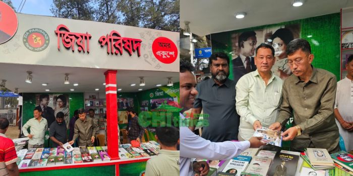 অমর একুশে বইমেলায় মন্ত্রী দীপেন দেওয়ান: বই কিনে উপহার দিলেন দর্শনার্থীদের