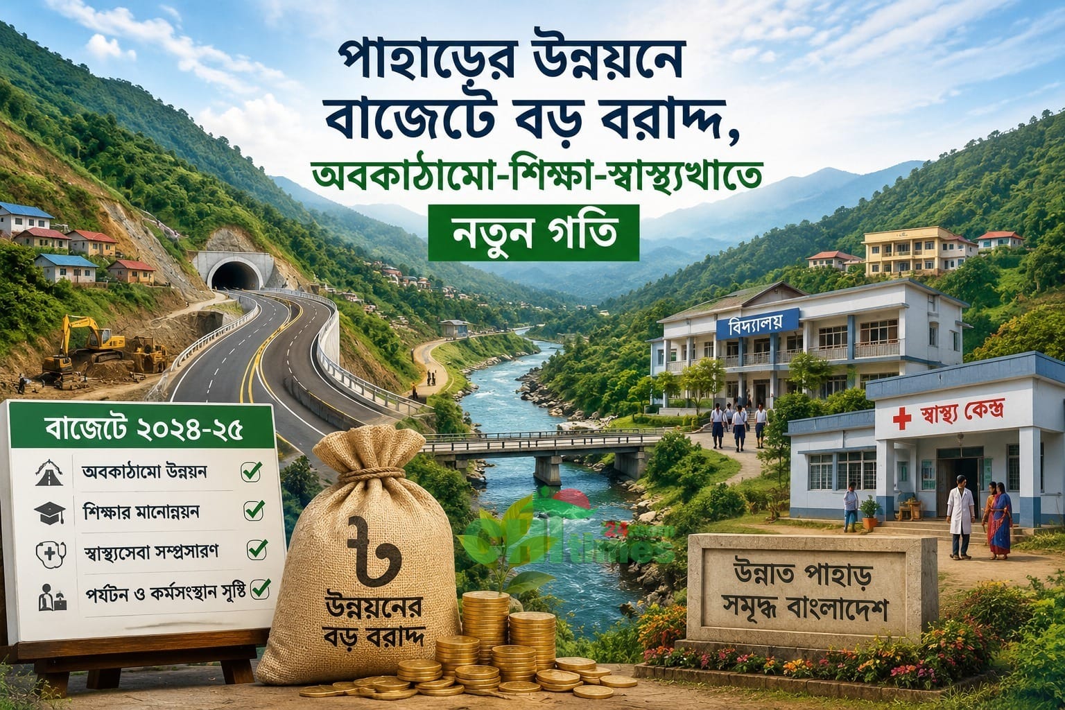 পাহাড়ের উন্নয়নে বাজেটে বড় বরাদ্দ, অবকাঠামো-শিক্ষা-স্বাস্থ্যখাতে নতুন গতি
