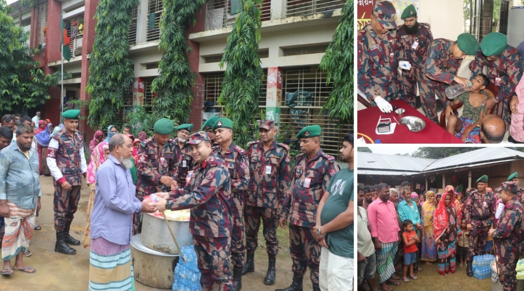 বন্যার্তদের পাশে মারিশ্যা জোন, ৬ শতাধিক মানুষ পেল খাবার ও চিকিৎসাসেবা